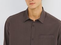 Рубашка из вискозы, Коричневый