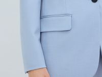 Однобортный жакет из поливискозы, Голубой