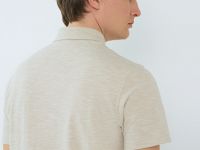 Поло из текстурированной ткани, Бежевый