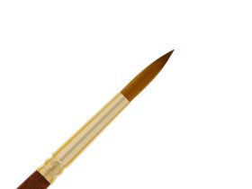 Кисть синтетика имитация колонка двухсторонняя, круглая №3, круглая №6 "Классика" складная ручка