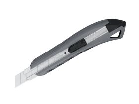 Нож канцелярский Berlingo "Razzor 200" 18 мм, auto-lock, металл. направл., серый, европодвес