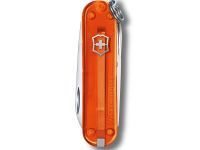 Нож перочинный Victorinox Classic SD Colors, Fire Opal, оранжевый полупрозрачный, 7 функций, 58мм