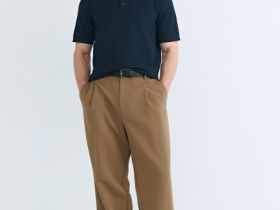 Поло из текстурной ткани, Синий