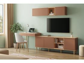 Стол-тумба Элвуд 267x78 Терракотовый