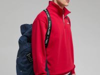 Пуховое полупальто с воротником-стойкой