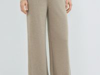 Прямые трикотажные брюки, Коричневый