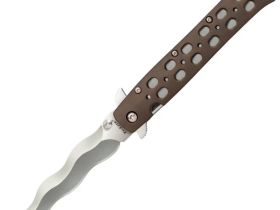 Нож складной Cold Steel Ti-Lite 4" Kris Plane, сталь AUS-10A, рукоять zytel, коричневый