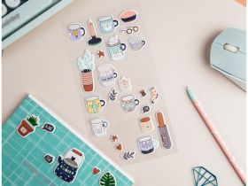 Наклейки объемные MESHU "Hygge", 10*24см, 30 наклеек
