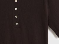 Футболка с вырезом "Хенли", Коричневый