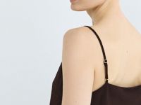 Топ изо льна на бретелях, Коричневый