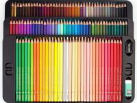 Набор карандашей цветных Nyoni 120 цв, деревянные, заточенные, ластик и точилка в комплектке, в мета