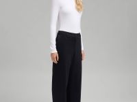 Брюки прямого кроя из твила