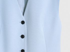 Удлинённый жилет, Голубой