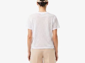 Женская хлопковая футболка Lacoste