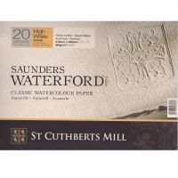 Альбом-склейка для акварели Saunders Waterford Rough крупное зерно 31х23 см 20 л 300 г белоснежный