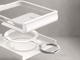 Чехол Araree Aero Flex R для Galaxy Z Flip8, с кольцом бежевый