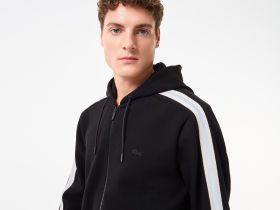 Мужская толстовка Lacoste с капюшоном на молнии