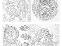 Раскраска для взрослых ТРИ СОВЫ "Антистресс-терапия. Животные", склейка, 228*228 мм, 64 стр