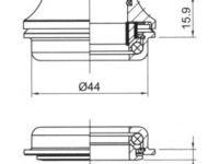 Рулевая колонка Author ACO-HS20 1-1/8&quot; полуинтегрированная (черный)
