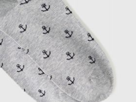 Высокие носки с жаккардовым рисунком, Серый