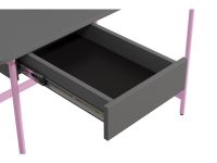 Письменный стол Изи 120x67 Графитовый/Розовый