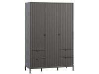 Распашной шкаф Трейвис 3-137x205 Графитовый