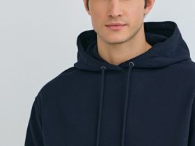 Базовое худи с карманом-кенгуру, Синий