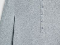 Джемпер поло из пряжи с модалом, Серый