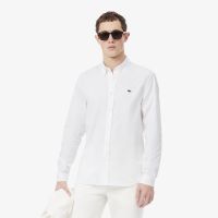 Мужская хлопковая рубашка Lacoste приталенного кроя