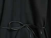 Рубашка с поясом-шнуром, Черный
