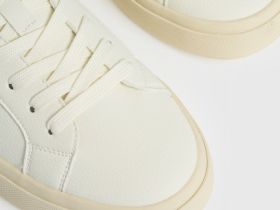 Кеды из микрофибры, Белый