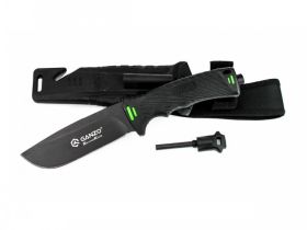 Нож для выживания с огнивом и точилкой Ganzo G8012, черный
