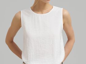 Свободный топ из жатой ткани