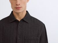 Рубашка с длинным рукавом, Серый