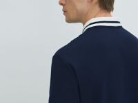 Поло из плотного пике, Синий