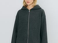 Утеплённая толстовка на молнии, Серый