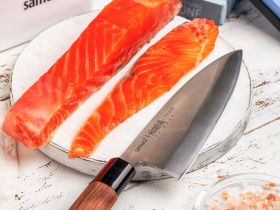 Нож кухонный "Samura OKINAWA" Деба 170 мм, AUS-8, палисандр