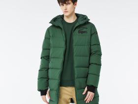 Мужская утеплённая куртка Lacoste с капюшоном