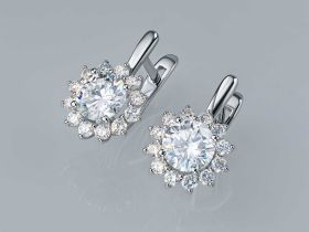 Серьги из белого золота э4712сг11231253