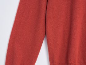 Джемпер из хлопка и шерсти с округлым вырезом