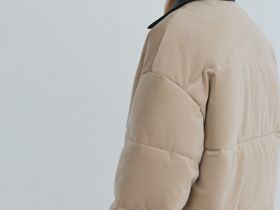 Утеплённая куртка из вельвета, Бежевый