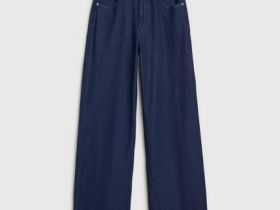 Широкие джинсы Wide leg с ремнём, Синий