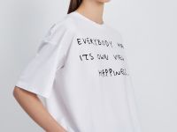 Футболка с принтом из хлопка