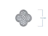 Пусеты из белого золота с бриллиантами э4701пс03220308