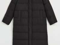 Пуховое пальто прямого силуэта
