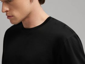 Футболка прямого кроя из мерсеризованного хлопка