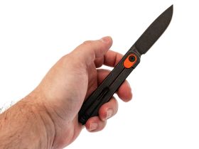 Складной нож SRM 135L-GJ, сталь 14C28N, рукоять G10, оранжевый/черный