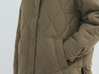 Удлинённая куртка с капюшоном, Желтый