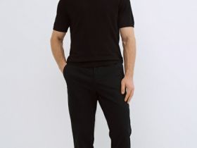 Базовые брюки-чиносы из твила, Черный