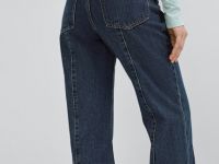 Джинсы клёш с высокой посадкой, Синий